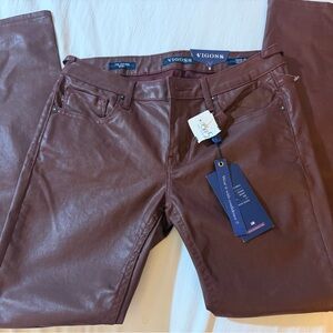 New Vigoss Maroon Coated Skinny Jeans